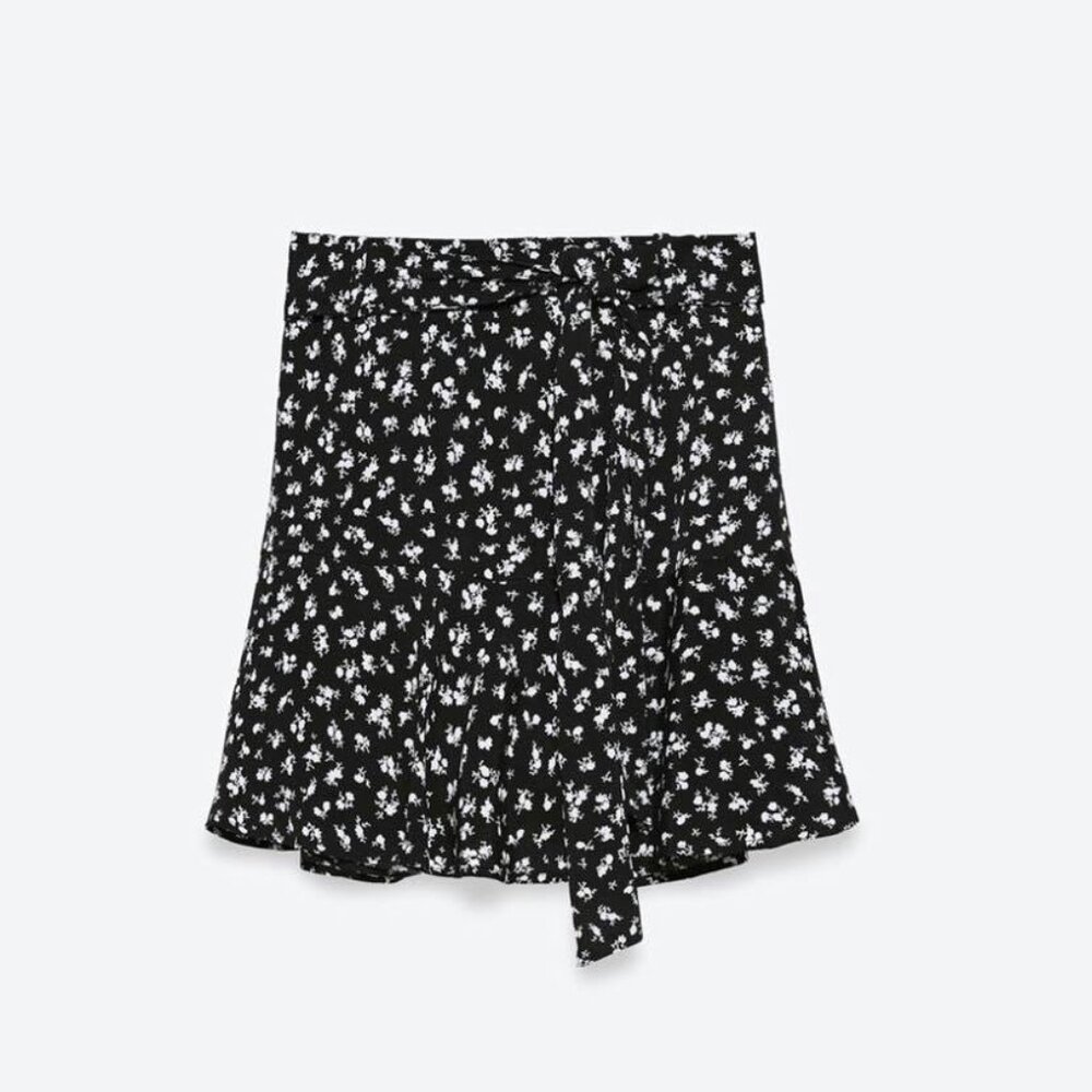 Zara Floral Print Flowy Mini Skort